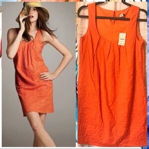 NWT J crew Orange Deco Dot Zoe Dress Size 2
